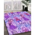 thumbnail image 3 of Ahgly Tapis d'Intérieur Lavable en Machine Carré Transitionnel Lilas Violet Vif, 8 Pieds Carré, 3 of 7