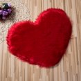 thumbnail image 2 of Heart Shaped Shaggy Faux Fur Fluffy Rug Hairy Carpet Floor Mat Home Bedroom, 2 of 4