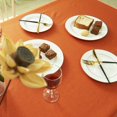 thumbnail image 4 of Dabuda Rectangle Tablecloth Waterproof Polyester Table Cloths Wrinkle-Free Washable Table Cover for Dining,picnic,Party,Buffet,Wedding,Indoor and Outdoor (Orange, 55×78 Inch), 4 of 7