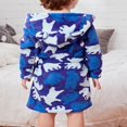 thumbnail image 4 of Peignoir Mignon en Molleton Corail pour Tout-Petits Garçons Filles, Peignoir à Capuche Animal de Dessin Animé, Serviette, Pyjama, Ensemble Bleu 2-3 Ans, 4 of 6