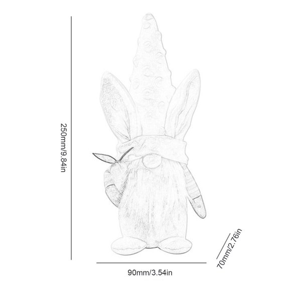 NEWLY Easter Bunny Faceless Doll Decorations Gnome Ornaments Lovely Plush Dolls Gnome Handmade Rabbit Plush Toys Easter Gifts yellow