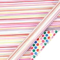 thumbnail image 2 of Double Sided Watercolor Gift Wrapping Paper Roll, Thick Recyclable Gift Wrap for Birthday Party and Holiday Presents, 2 of 3