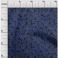 thumbnail image 2 of oneOone Cotton Jersey Blue Fabric Paisleys Sewing Craft Projects Fabric Prints By Yard 58 Inch Wide, 2 of 4