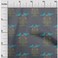 thumbnail image 1 of oneOone Cotton Poplin Fabric Bird & Tree Block Printed Fabric 1 Yard 42 Inch Wide, 1 of 4
