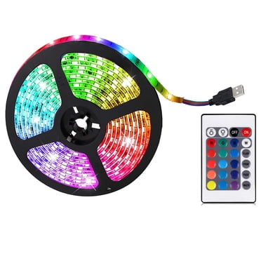 TFixolLED Lights for TV PC Gaming Monitor TV LED Backlight Remote Control Colors Changing LED Light Strip USB Powered TV Lights RGB Multicolor Light Strips for Rooms Party Bar Decoration Waterproof