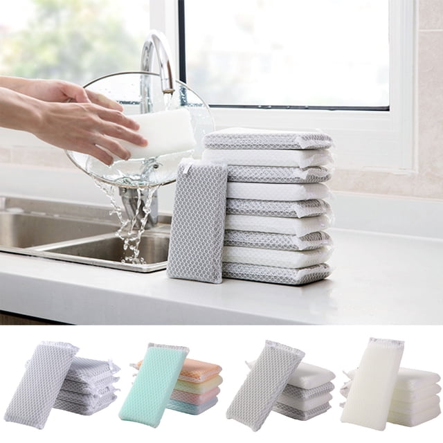 Vaidha Natural Wood Pulp Sponge Double-side Oil Dishwashing Sponges Kitchen Cleaning Sponge Block Kitchen Cleaning Tool