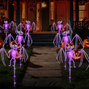 Lampes solaires de sol Halloween, Xinsrenus Skeleton solaire Crâne lumière, Imperméable Décoration extérieure automatique pour Garden Driveway Patio