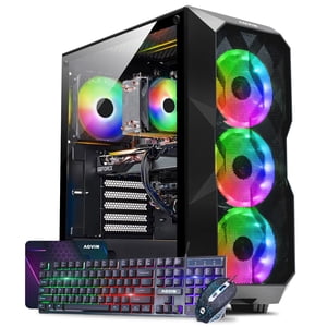 Gaming PC Desktop Tower ~ Intel Core i7 Processor Up to 4.6Ghz ~ GeForce RTX 5050 8GB GDDR6 ~ 32GB DDR4 RAM ~ 1TB SSD Windows 11 Pro ~ Aqvin AQB70 Gaming PC Desktop Tower ~ Intel Core i7 Processor Up to 4.6Ghz ~ GeForce RTX 5050 8GB GDDR6 ~ 32GB DDR4 RAM ~ 1TB SSD Windows 11 Pro ~ Aqvin AQB70