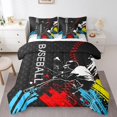 thumbnail image 1 of YST 7-Piece Baseball Comforter Set, Tie Dye, Queen Size Bed in a Bag, 1 of 5