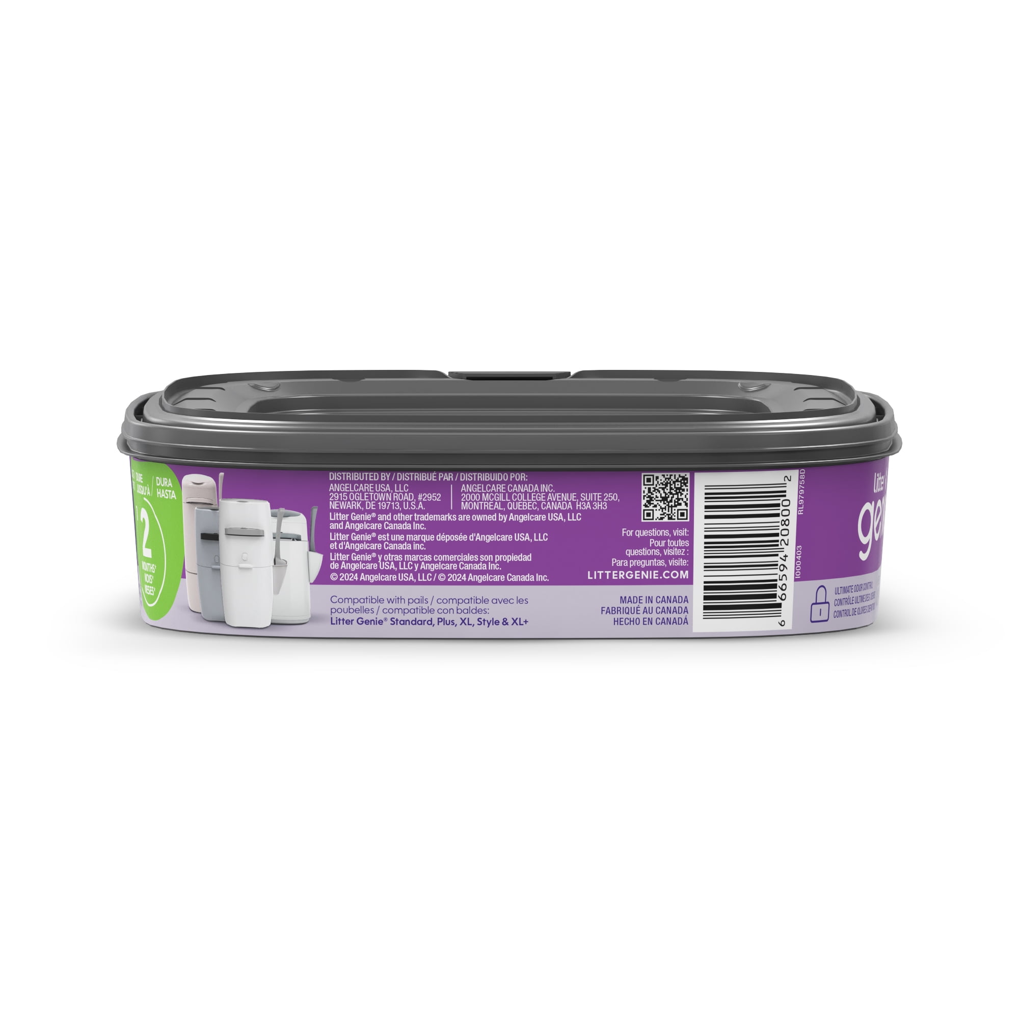 Recharge standard Litter Genie 1pk - Dure jusque 2 mois pour un chat - sacs à litière