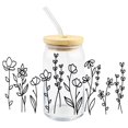 thumbnail image 1 of 3D UV DTF Transfer Cup Wrap Transfer Sticker For 16 Hot Oz Glass Coffee P0Y6, 1 of 7