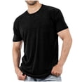 thumbnail image 1 of Plebaso Men's Short Sleeve Crew Neck T-Shirts Casual Solid Color Tshirts Breathable Mens Summer Basic Tees, 1 of 5