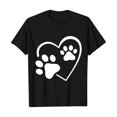 thumbnail image 1 of Plebaso T-Shirts pour Femmes à Imprimé Cœur, Col Rond, Coupe Ample, T-Shirts Décontractés à Manches Courtes, T-Shirts Graphiques pour Femmes, 1 of 4