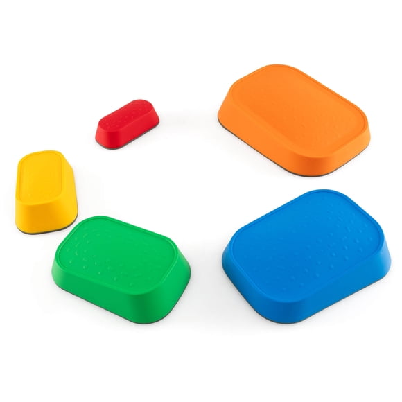 Costway 5 Pcs Pierres d'Équilibre pour Enfants avec Surface Antidérapante et Bordure