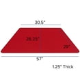 thumbnail image 3 of 29.5''W x 57.25''L Trapezoid Red Thermal Laminate Activity Table - Standard Height Adjustable Legs, 3 of 5