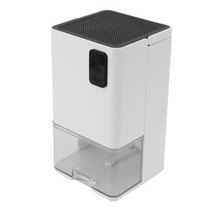 Déshumidificateur du ménage, 40W Surveillance intelligente de l'humidité Arrêt automatique Déshumidificateur intérieur avec filtration et 1.2L Conteneur d'eau pour sous-sols de chambre Salle de bains RV
