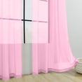 thumbnail image 4 of ZENGHUIJ Voilages en Polyester à Double Cordon de Couleur Unie Semi-Transparents Rideaux Style Poche pour Tringle Rideaux Semi-Transparents, 4 of 6