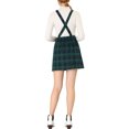 thumbnail image 3 of INSPIRE CHIC Women's Plaid Print Adjustable Strap Casual Suspender Dress XL Green Black, 3 of 6