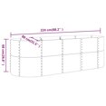 thumbnail image 4 of vidaXL Garden Raised Bed Powder-coated Steel 224x80x68 cm Silver, 4 of 4