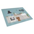 thumbnail image 1 of Carolines Treasures CK7834LCB Red Brown Dachshund Kitchen Scene Glass Cutting Board - Large, 1 of 3