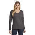 thumbnail image 1 of District T-Shirt Femme Très Important Manches Longues Col en V. DT6201, 1 of 1