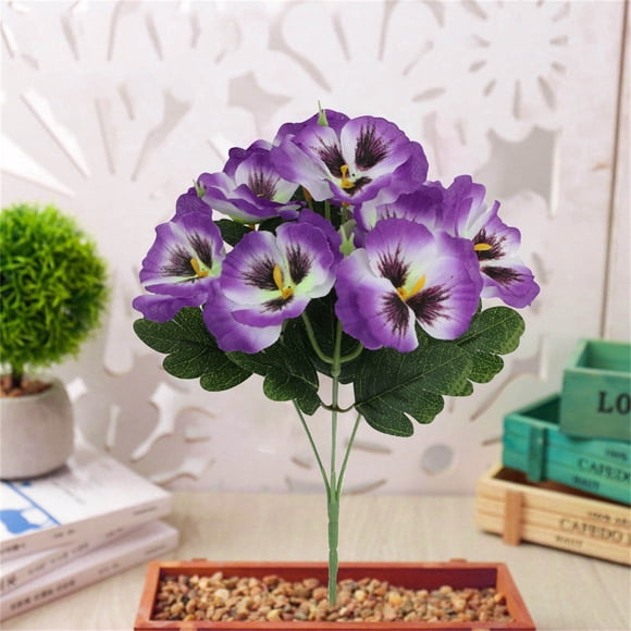 Chmadoxn Artificial Flowers Fake Flowers Faux Flowers Gift Set For Women Outdoor Artificial Pansy Flowers, Wedding Photography, Scenery, Artificial Flowers, Butterflys Flowers Polyester Home Decor
