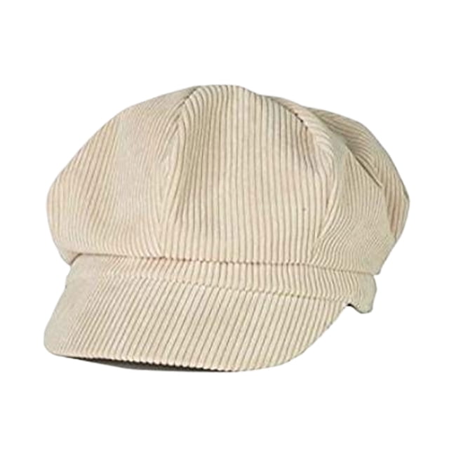 pitrice Fashionable Corduroy Womens Hat Warm And Comfortable For Autumn And Winter Multi Color Selection milky white
