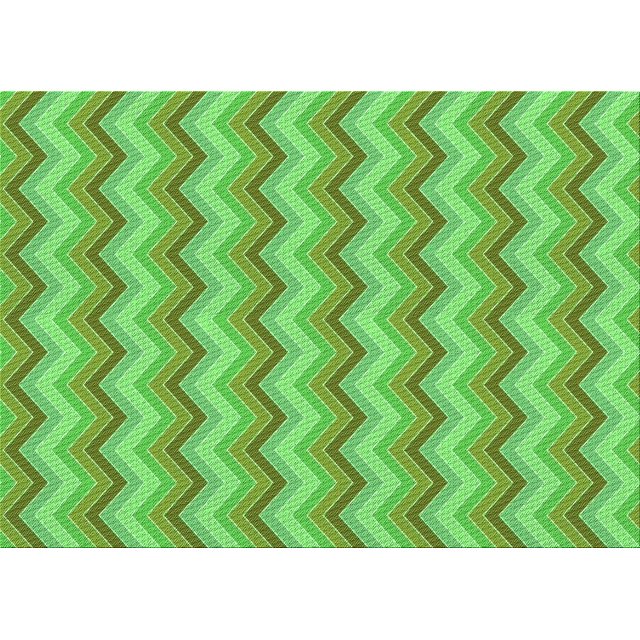 Ahgly Company Machine Washable Indoor Rectangle Transitional Emerald Green Area Rugs, 2' x 4'