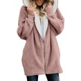 thumbnail image 1 of Manteau Cardigan à Capuche Zippé Surdimensionné pour Femmes avec Poche, 1 of 9