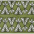 thumbnail image 4 of oneOone Coton Bio Popeline Sergé Floral & Triangle Bloc Tissu à Coudre BTY 42 Pouces de Large, 4 of 4