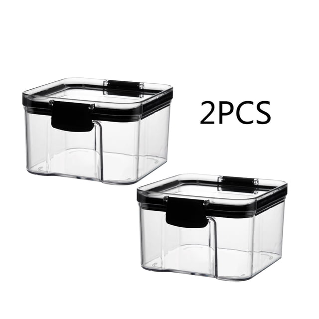 Amzcrzy Kitchen Appliances Kitchen Sealed Jar With Lid Fresh-Keeping Box forWhole Grains 2Pc Storage Container Kitchen Utensils Set Kitchen Gadgets Kitchen Essentials