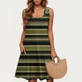 thumbnail image 1 of Ovzne Robes d'Été pour Femmes 2025 Robe Femme Robe Décontractée pour Femmes Grande Taille Sans Manches Col Ras du Cou Robe Courte à Rayures Robe d'Été Liquidation, 1 of 5