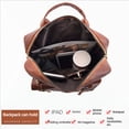 thumbnail image 1 of Becaristey Waterproof Womens Backpack With Stitched Texture PU Fabric For Fashionable Ladies And Has Strong coffee, 1 of 6