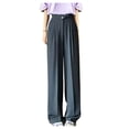 thumbnail image 3 of Sentmoon Women Wide Leg Pants Plus Size High Waist Athletic Pants for Women Loose Solid Color Breathable Straight Leg Sweatpants Fall Trendy for Sports Practice Gray XXXXL, 3 of 6