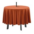 thumbnail image 1 of Vargottam Indoor/Outdoor Round Tablecloth 58 Inch Round Tablecloth with Umbrella , Waterproof Zippered Patio Table Cloths, Spring/Summer Table Covers for Backyard Circular Table/BBQs/Picnic - Orange, 1 of 7