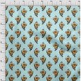 thumbnail image 3 of oneOone Silk Tabby Fabric Leaves & Floral Block Print Fabric BTY 42 Inch Wide, 3 of 4