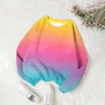 thumbnail image 2 of Annhoo Chandails en Molleton d'Automne pour Femmes Manches Longues Col Rond Pull Chemises Mode Dégradé Blouses, 2 of 4