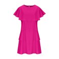 thumbnail image 5 of Gspmoly Robes d'Été, Robe Décontractée pour Femme à Couleur Unie avec Châle, Col Rond, Robe à Col Rond, Robes de Travail pour Femmes en Liquidation, 5 of 5