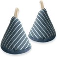 thumbnail image 1 of Mini Four Mitaines Porte-Pot de Cuisson Pinces Triangle Poignée en Coton Résistant à la Chaleur pour Batterie de Cuisine (2 Pack Beige), 1 of 6
