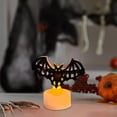 thumbnail image 4 of Halloween Flameless Candles Bats Battery Operated Tealights Set Halloween Candles Decor For Home Party Gift, 4 of 6