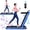 Blue, variant on Gymax 2 in 1 Folding Treadmill 2.25HP Running Machine w/ Dual Display Green