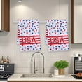 thumbnail image 1 of Independence Day Polyester Platter Towel Kitchen Rag Red White Blue Design, Kitchen Table Cover, Patriotic Decor, Durable Cleaning Cloth, Festive Event, Holiday Gathering, Washable Fabric,, 1 of 5