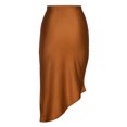 thumbnail image 4 of Skirts for Women Trendy Ruched Asymmetrical Drawstring Slim Fit Midi Skirt Stretchy Split Club Skirts, 4 of 6