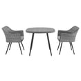 thumbnail image 4 of Modway Endeavor 3-Piece Rattan & Aluminum Patio Dining Set in Gray, 4 of 8