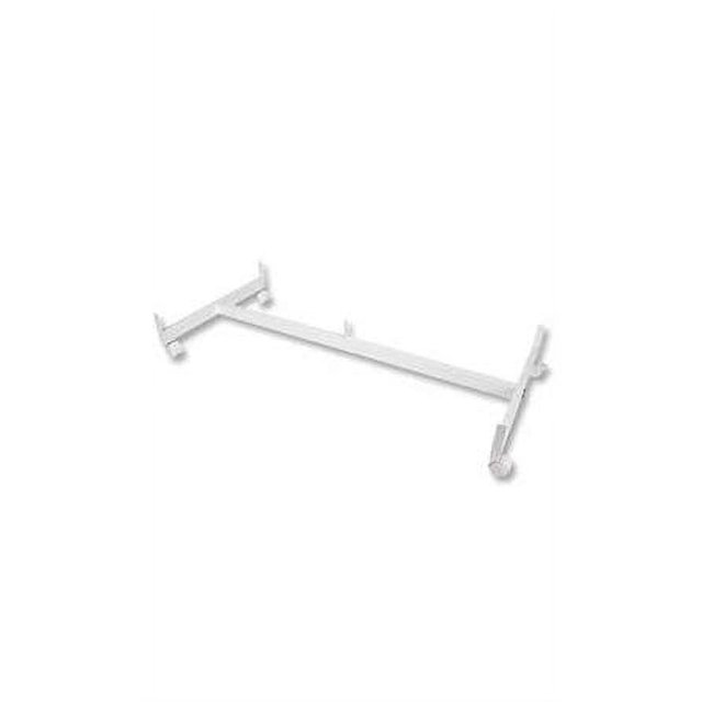 SSWBasics White Grid Gondola Base with Casters (Use with existing 3” on Center Wire Grid Panels )