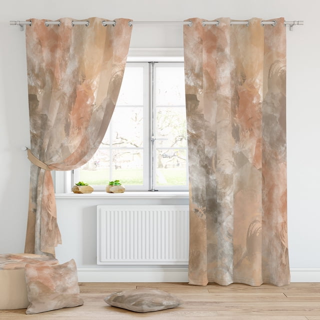 MAWCLOS Rideaux Protection UV Rideaux Écoénergétiques 2 Pcs Rideau de Fenêtre d'Intimité Isolé Thermiquement 2 Pcs Épais Panneaux Unis Marbre Occultant Marbre-12 L:41 Pouces x H:91 Pouces *2 Panneaux