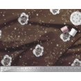 thumbnail image 2 of Soimoi Polyester Crepe Fabric Star & Owl Bird Print Fabric by Yard 42 Inch Wide, 2 of 3