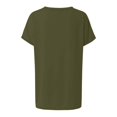 thumbnail image 4 of Pompotops T-Shirt Décontracté à Manches Courtes Col en V avec Poches pour Femmes, 4 of 4