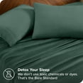 thumbnail image 3 of Bare Home Ensemble de Draps en Molleton Microplush - Ultra Doux - Poche Profonde - Lit Simple, Vert Forêt, 3 of 7