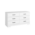 thumbnail image 4 of Prepac Rustic Ridge White 6-Drawer Dresser, 18.25"D x 53.25"W x 28.5"H, 4 of 7